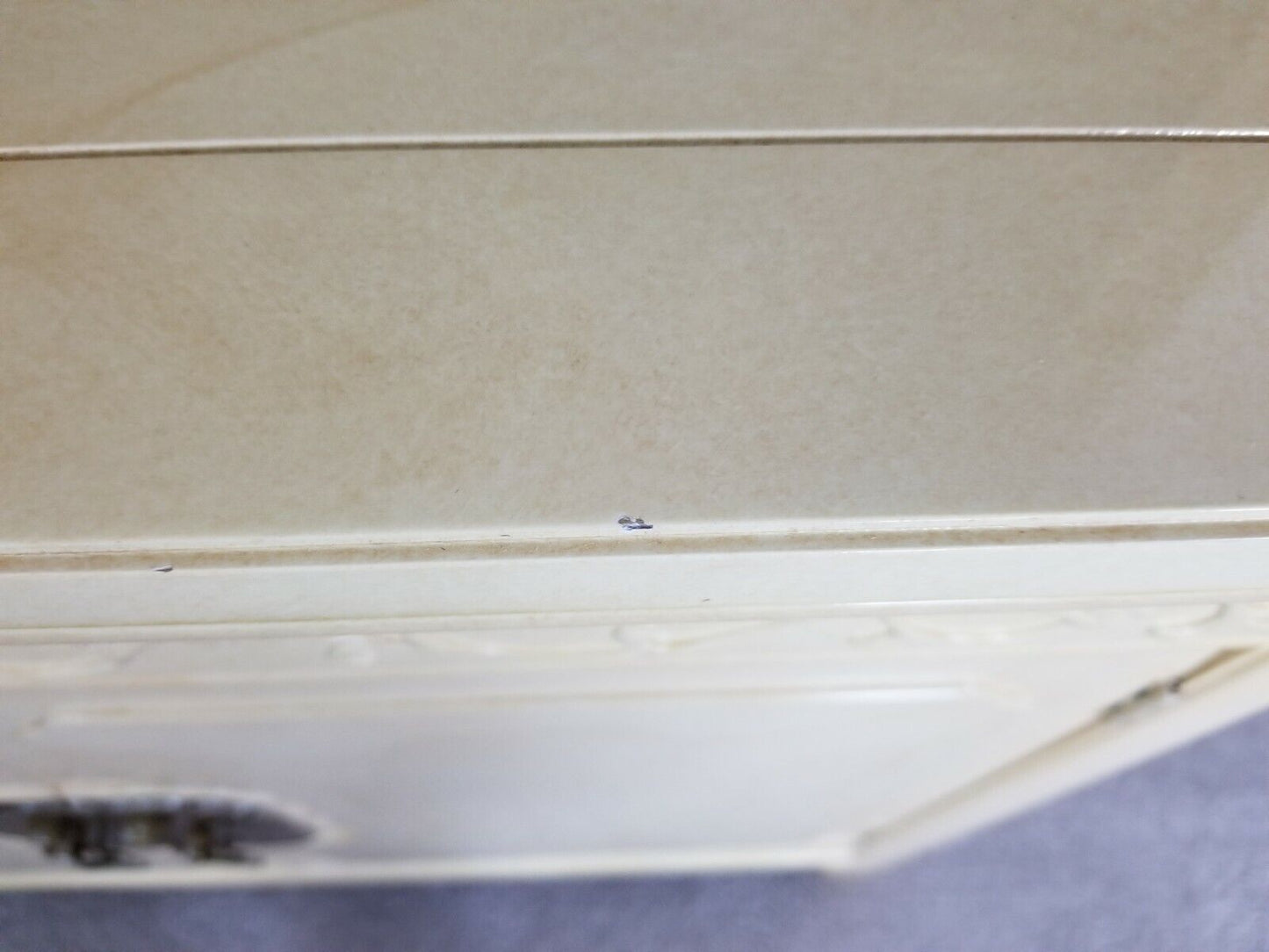 Vtg HENREDON by Roy Coleman Lacquered Bar Buffet Faux Goat Skin Asian Style