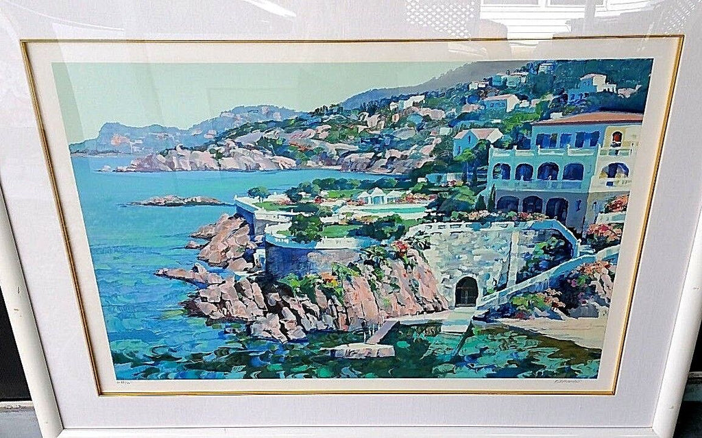 Original HOWARD BEHRENS Artist Proof Pencil Signed Giclee " Cap Roux 1990 "