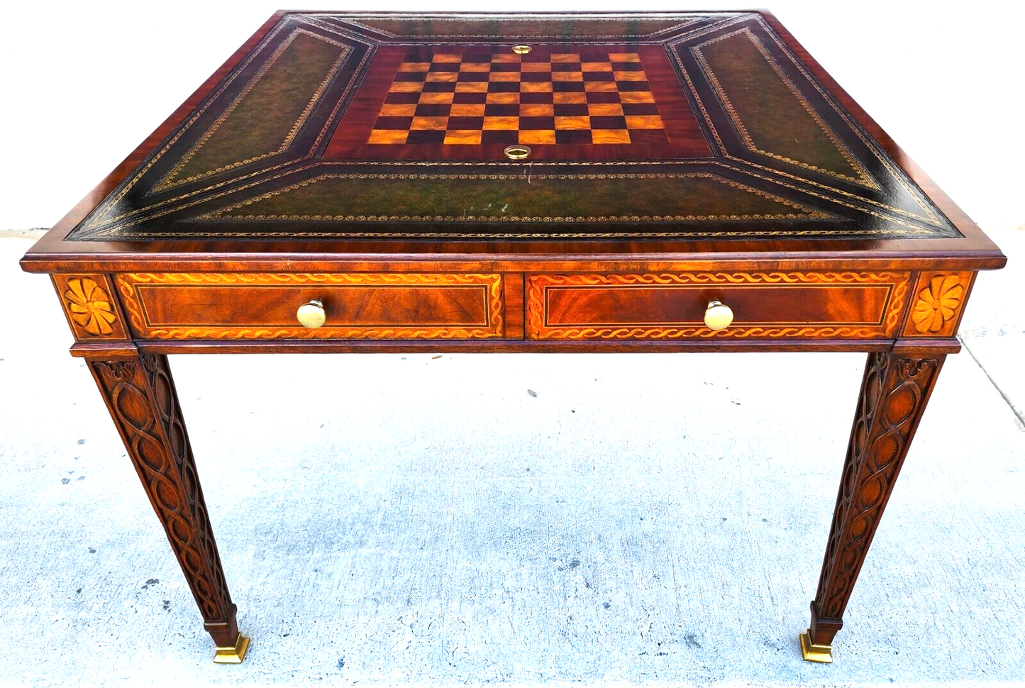 (1) Vintage Maitland Smith Brass Flower Drawer Pull