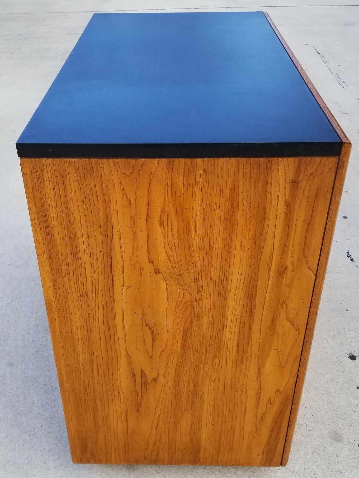 1970's MCM 3D Bamboo Rolling Dry Bar Buffet Server Cart Nightstand