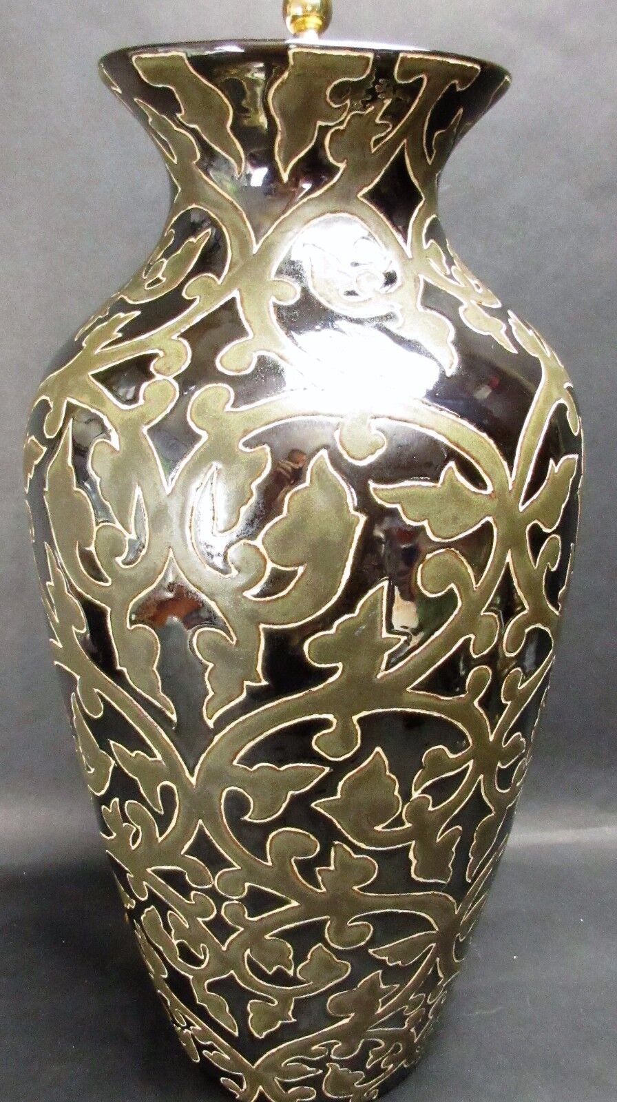 Z Gallerie Palm Beach Estate Modern Ceramic & Brass Table Lamp 33"
