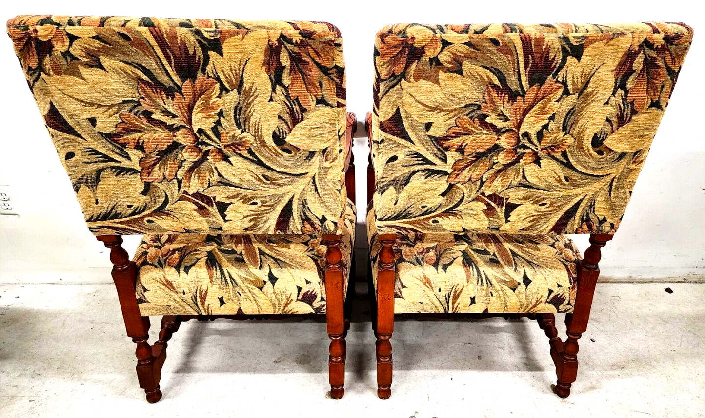Antique Louis XIII Style French Armchairs - A Pair