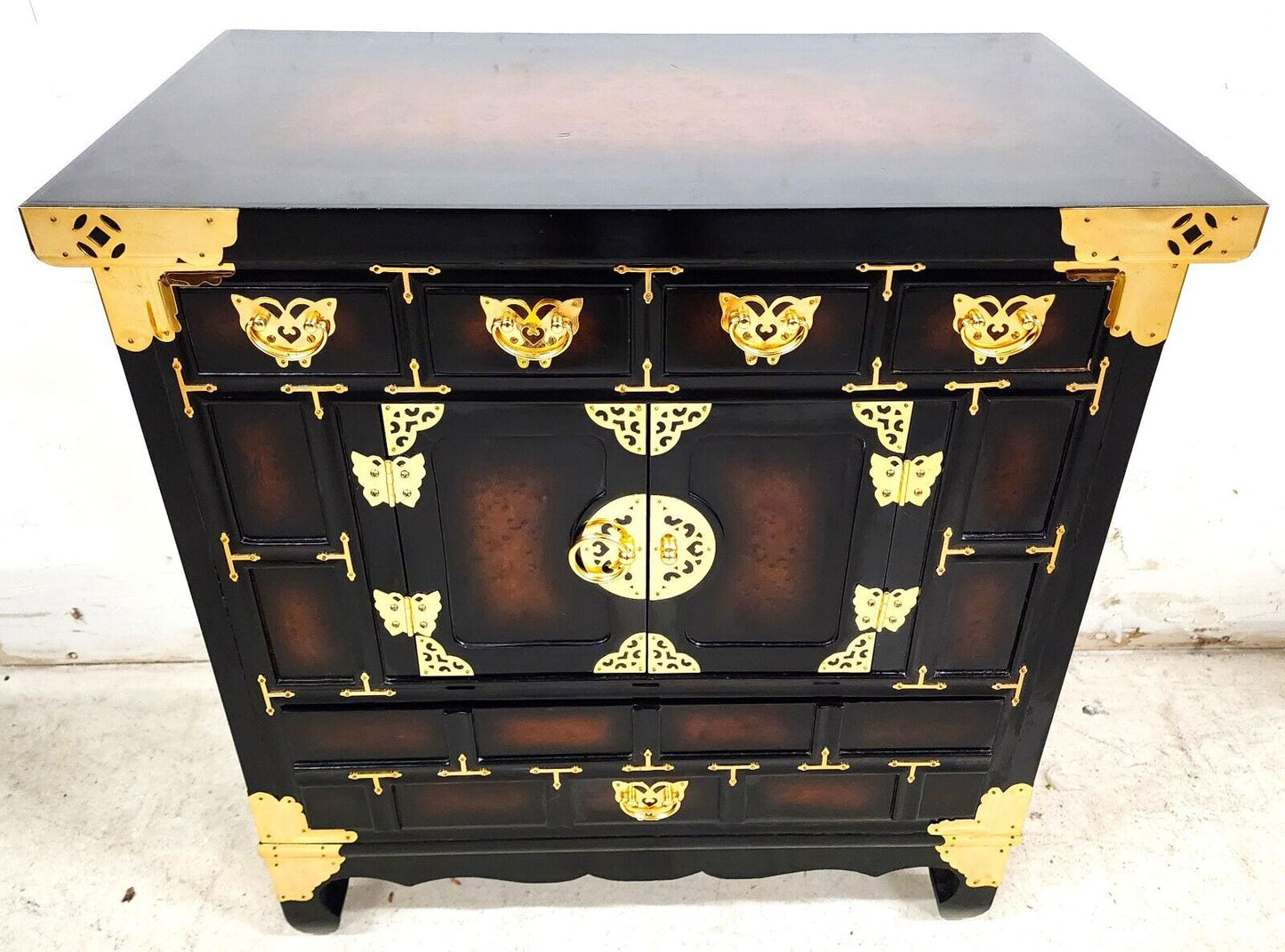 Vintage Asian Nightstand Side Table
