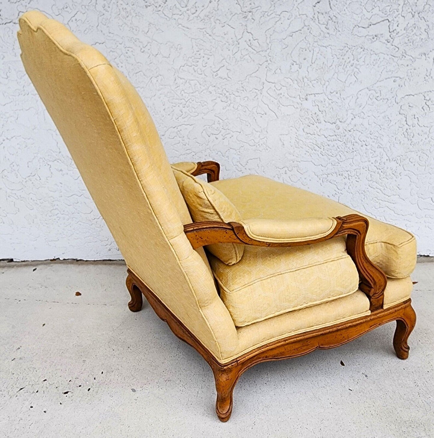 French Provincial Louis XV Oversized Fauteuil Armchair by Baker Furniture