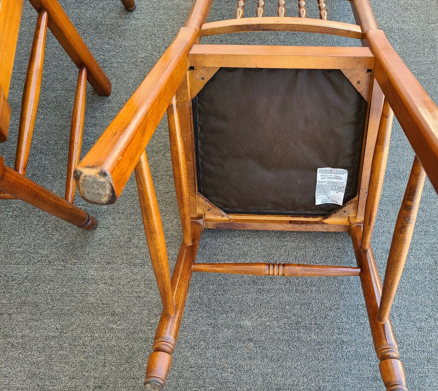 Set of 6 LUIGI LOVATO Tuscan Italian Style Solid Wood Dining Chairs Italy