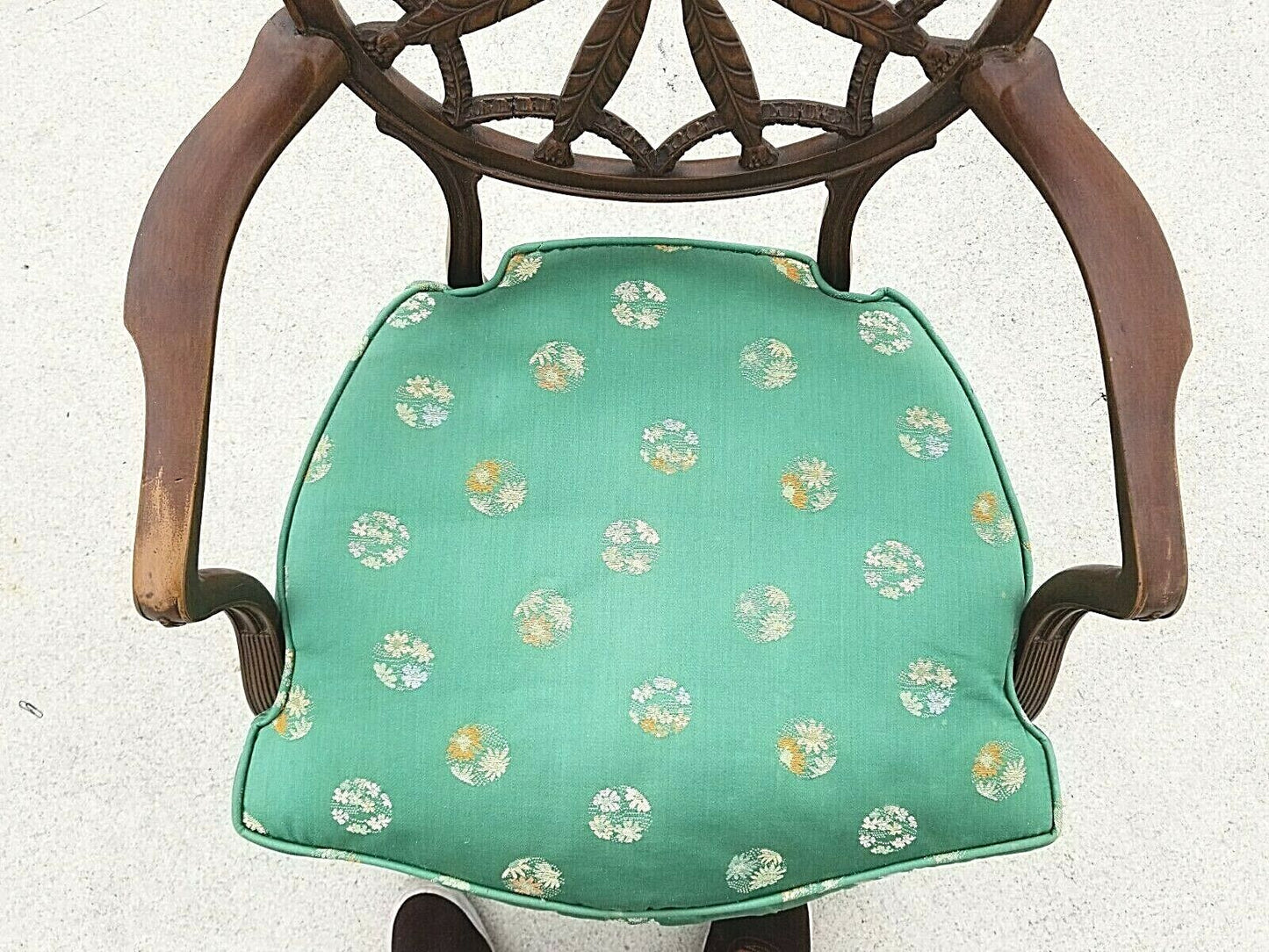 1700's George III Mahogany Hepplewhite Elbow Armchair in Manner of Robert Adam