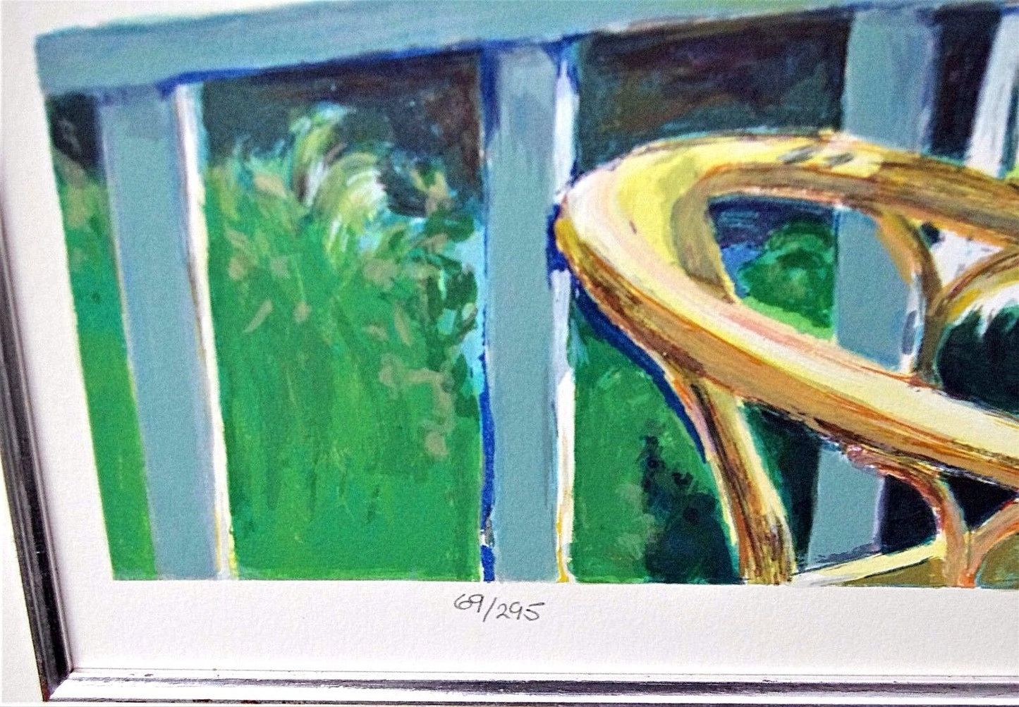 ROBERT AARON FRAME Ltd Ed 69/295 Pencil Signed Serigraph " View From The Balcony