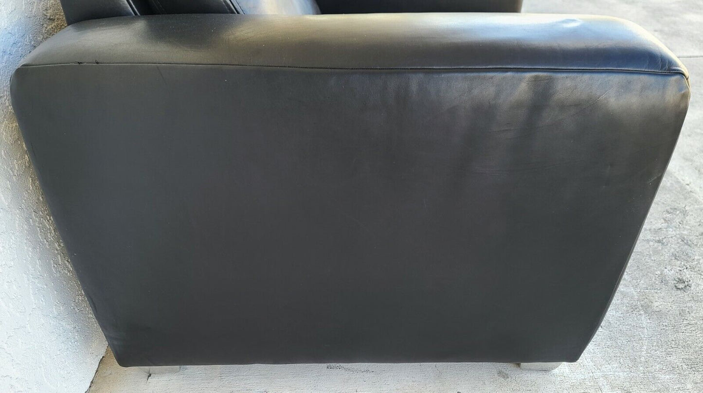 MCM Aniline Leather Black Armchair by KOINOR Germany