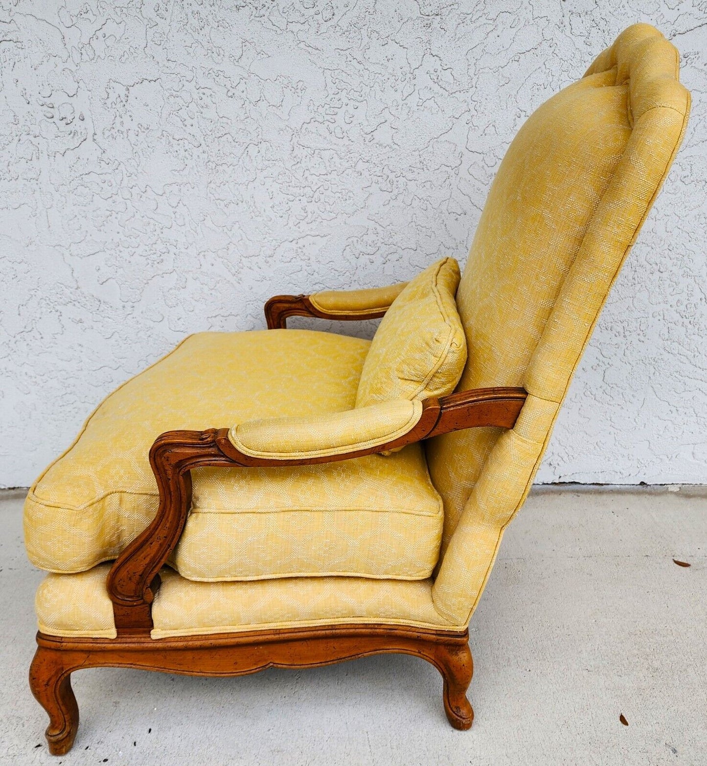 French Provincial Louis XV Oversized Fauteuil Armchair by Baker Furniture