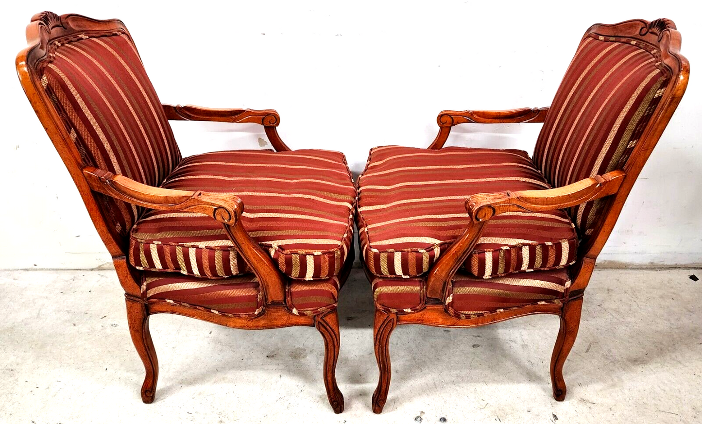 Pair of French Country Style Armchairs Accent Chairs