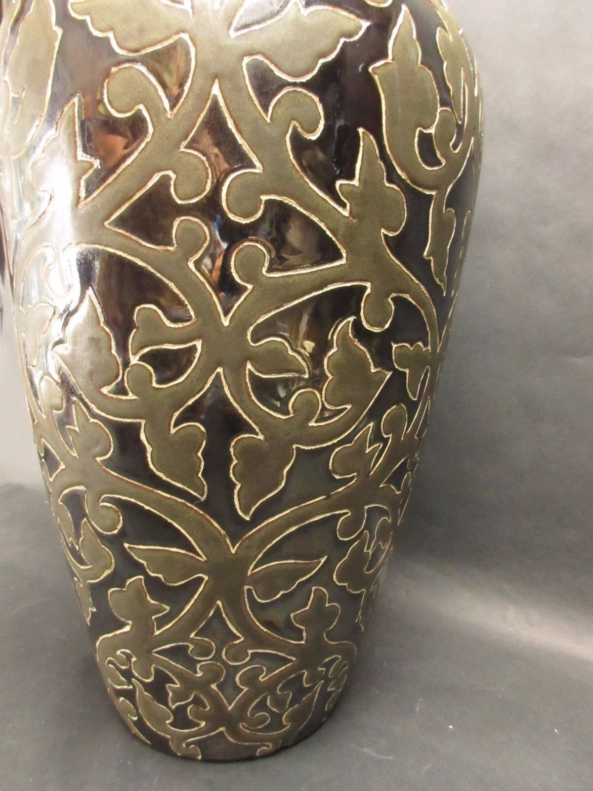 Z Gallerie Palm Beach Estate Modern Ceramic & Brass Table Lamp 33"