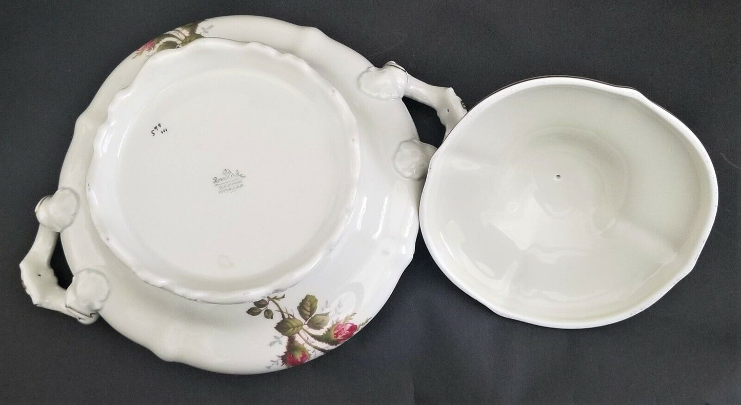 ROSENTHAL Pompadour Moss Rose Covered Serving Casserole Dish
