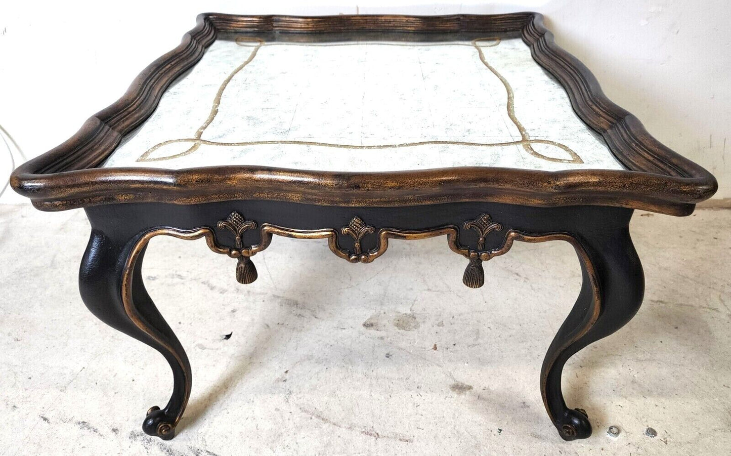 French Louis XVI Églomisé Mirror Top Coffee Table by JOHN RICHARD
