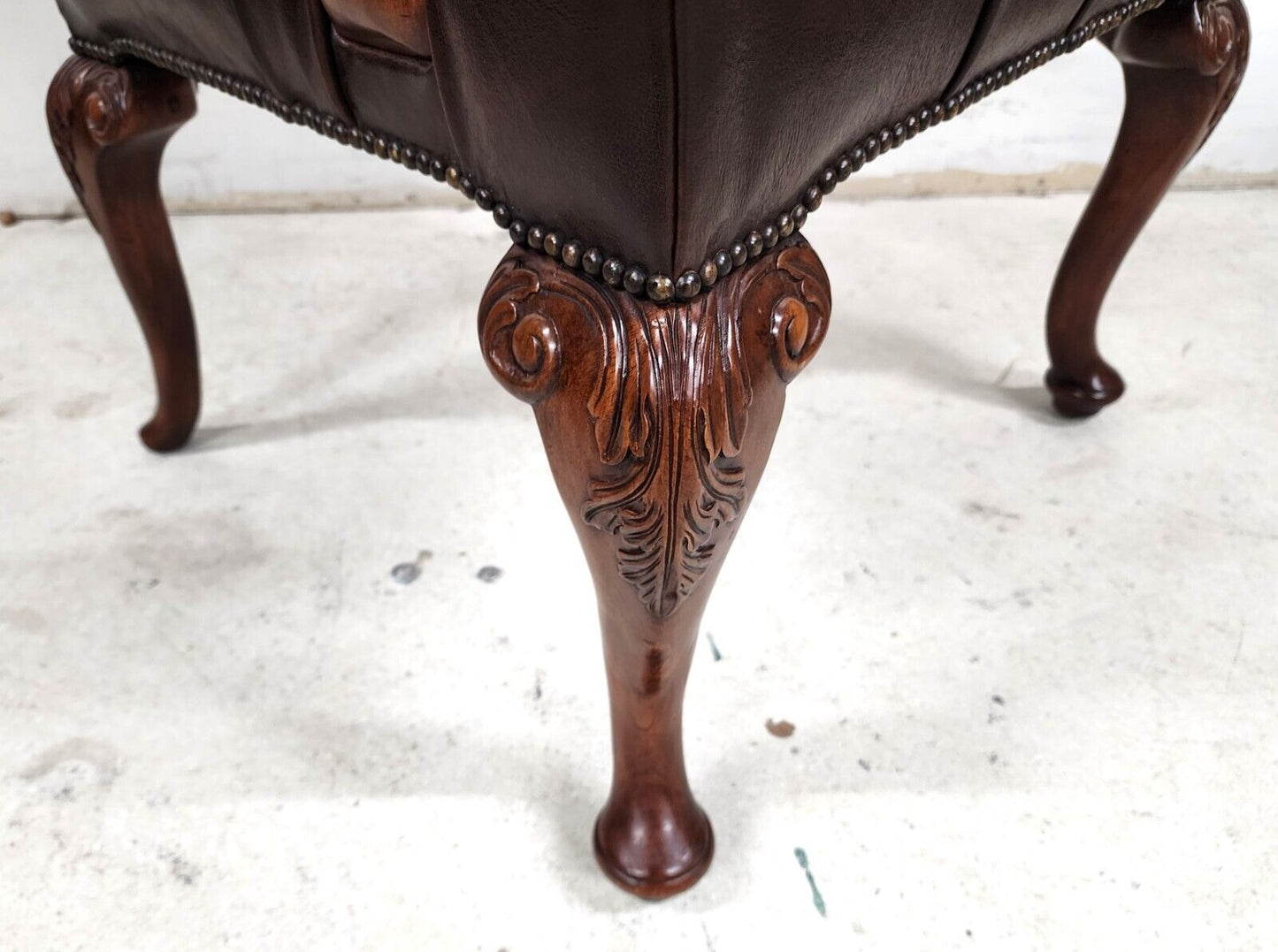 Leather Library Armchair by Theodore Alexander