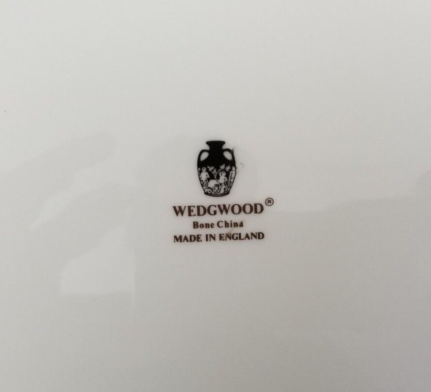 (1) Wedgwood INSPIRATION Bone China White Flat Cream Soup Bowl & Saucer