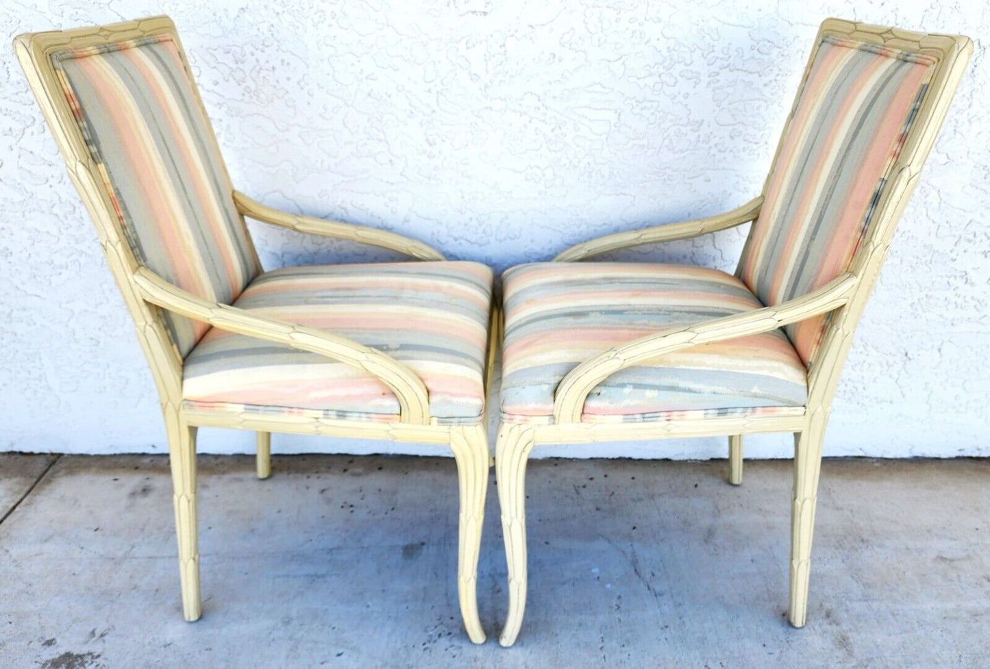 Faux Bois Dining Chairs Lacquered by CENTURY FURNITURE Set of 6