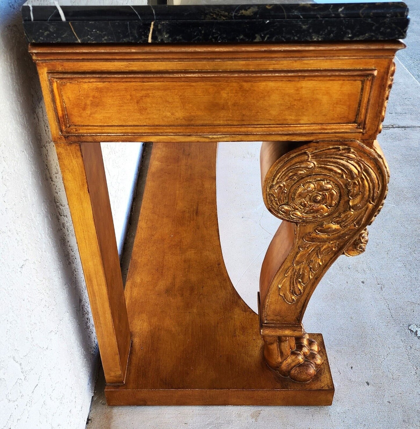 Console Table Marble & Giltwood Italian by HENREDON