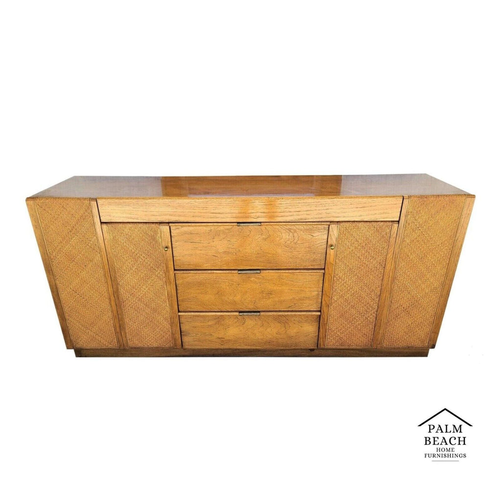 Vintage MCM Dresser Credenza Glass Top by FOUNDERS