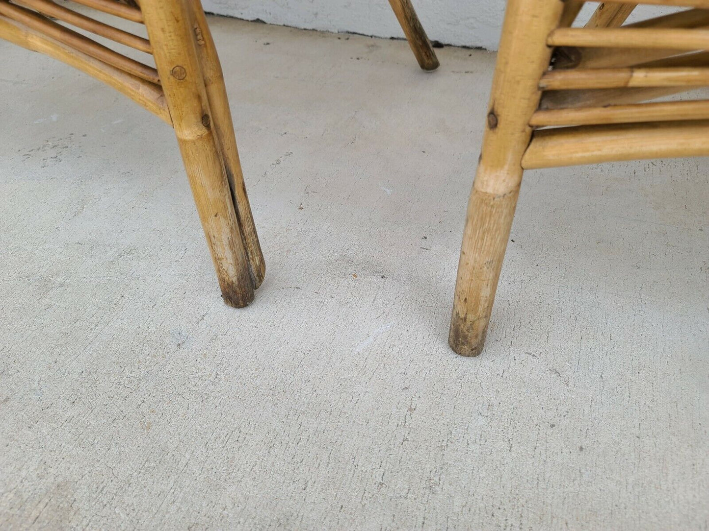 Set of 4 MCM FRANCO ALBINI Style Bamboo Rattan Bentwood Armchairs