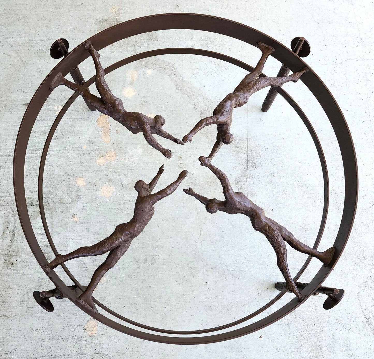 Bronze Cocktail Coffee Table Semi Nude Women Sculpture