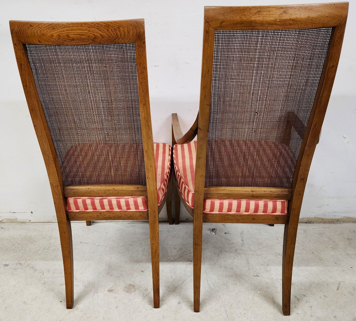 MCM Dining Chairs Cane Backs Klismos Legs - Set of 4