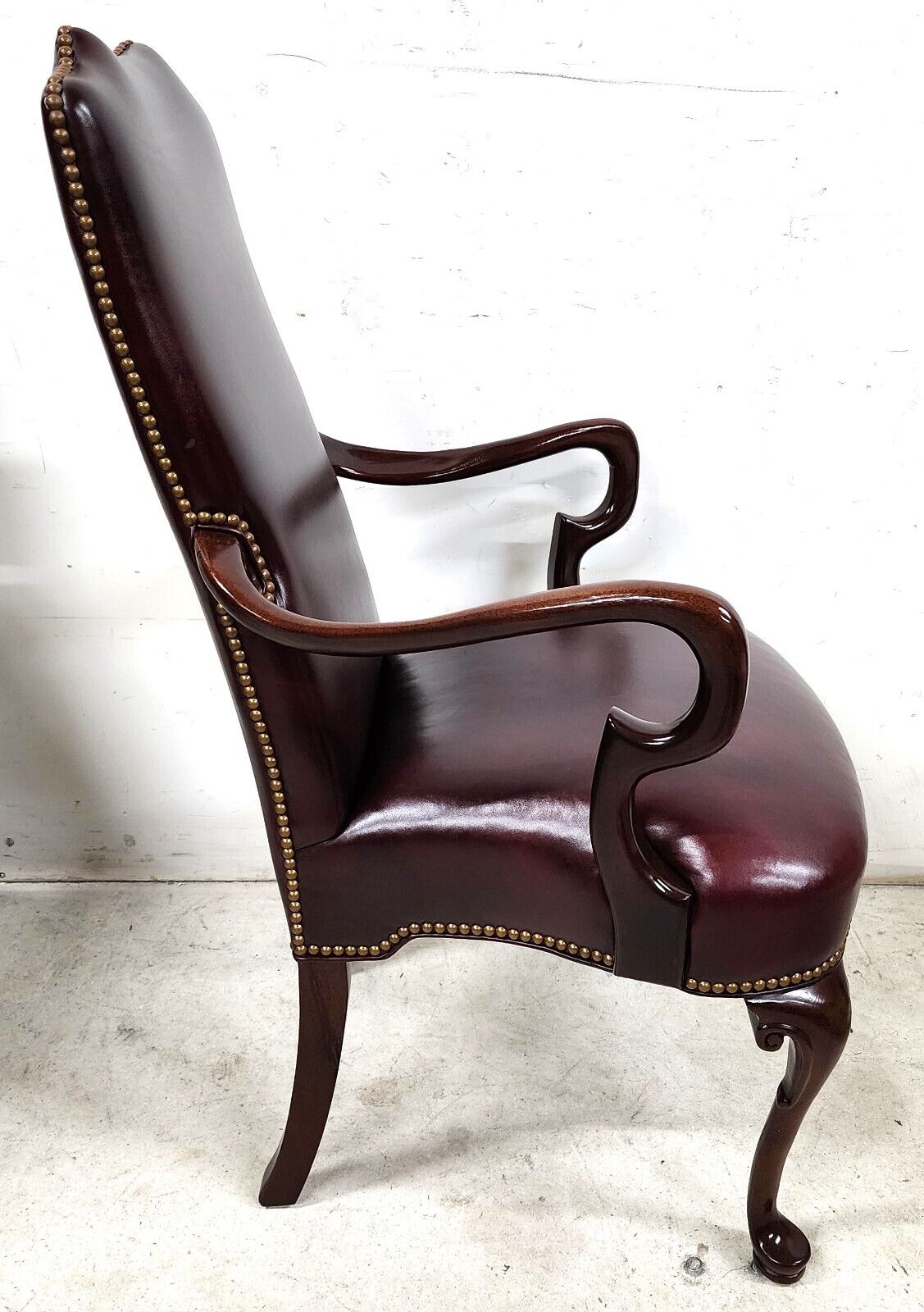 Guerin Leather Accent Office Armchair by HANCOCK & MOORE