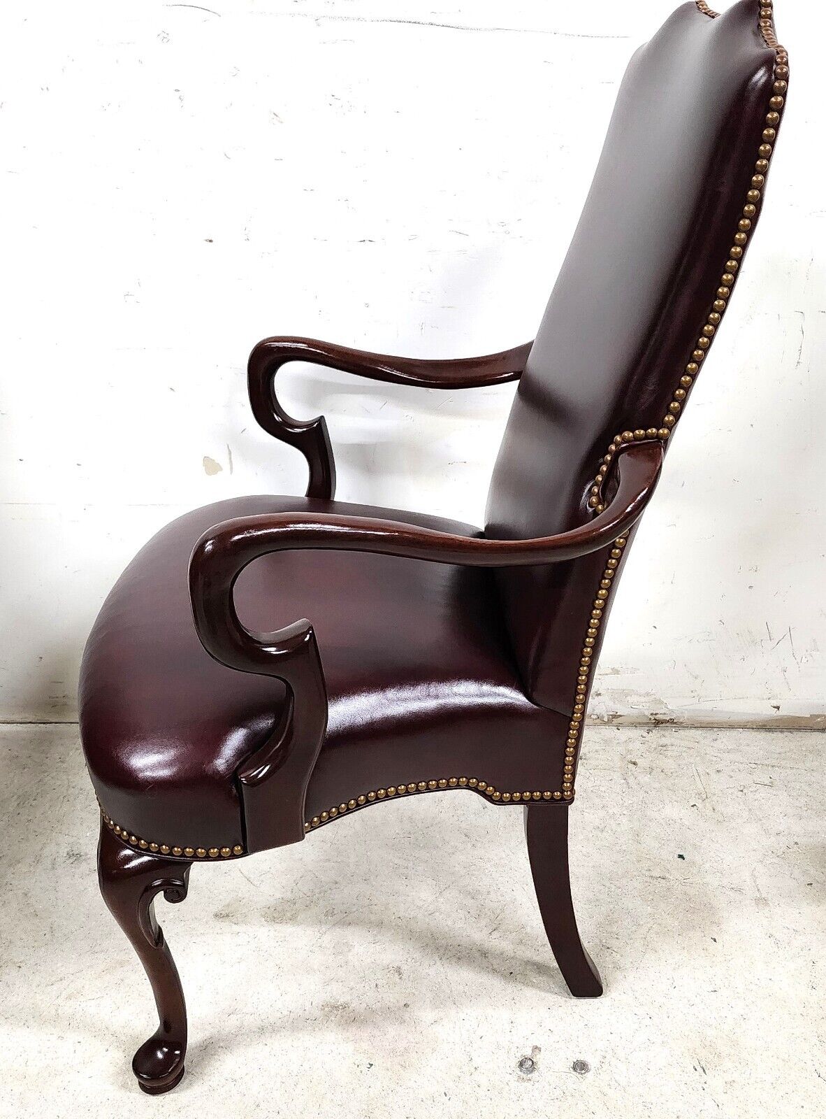 Guerin Leather Accent Office Armchair by HANCOCK & MOORE