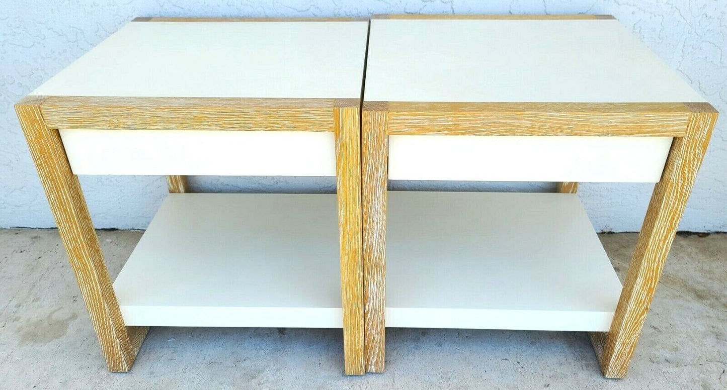 Pair of SERENA & LILY Side End Tables Nightstands with Drawers