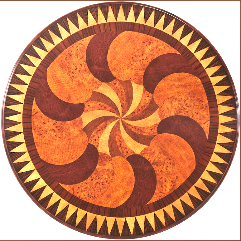 Center Table Swirling Teardrops Essential Collection by Theodore Alexander