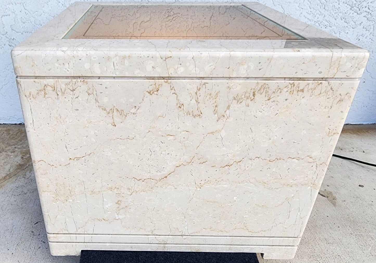 Side Center Table Marble Vintage Lighted Custom Made