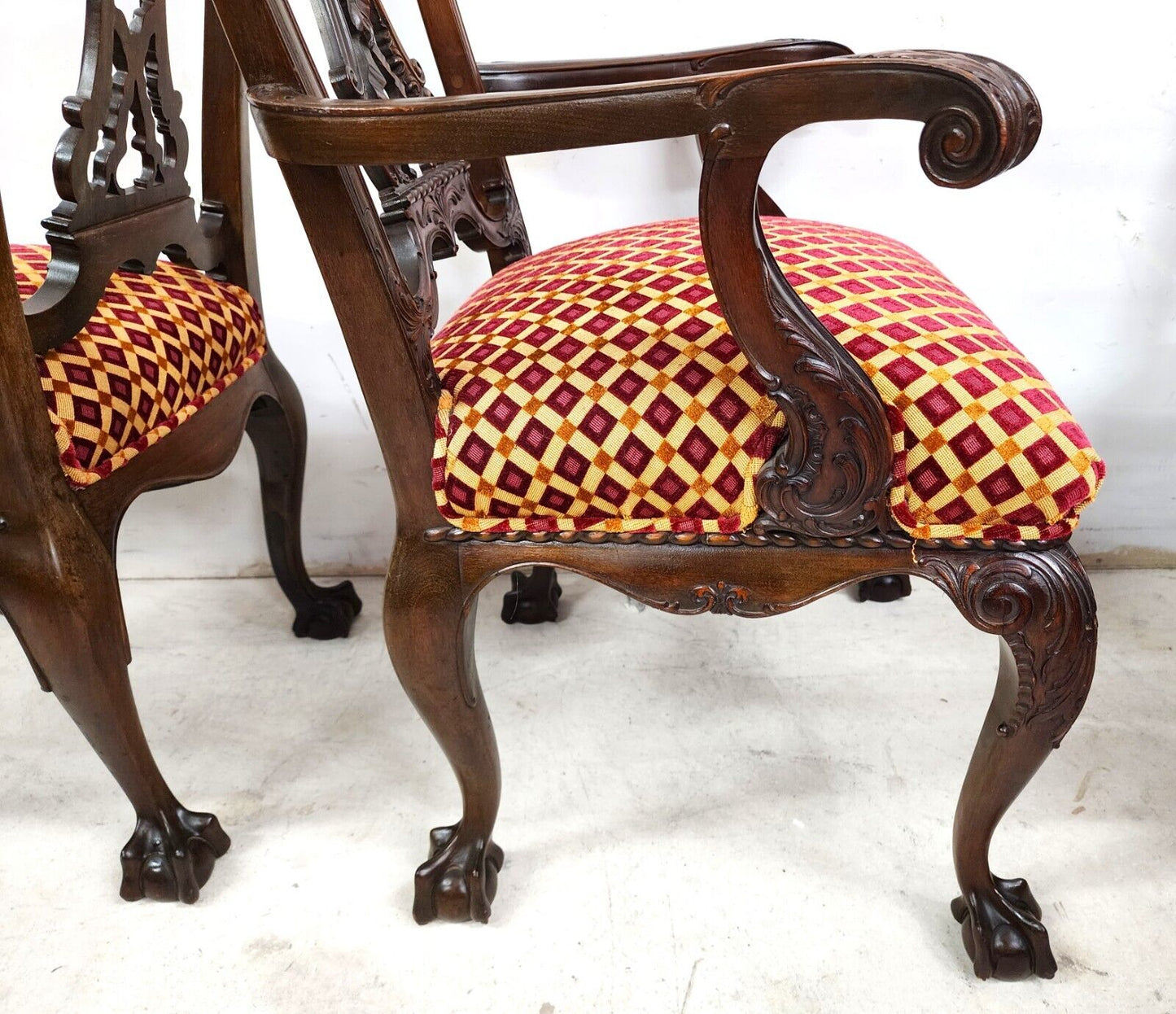 (10) Antique Chippendale Dining Chairs Mahogany as Featured in FORBES Magazine