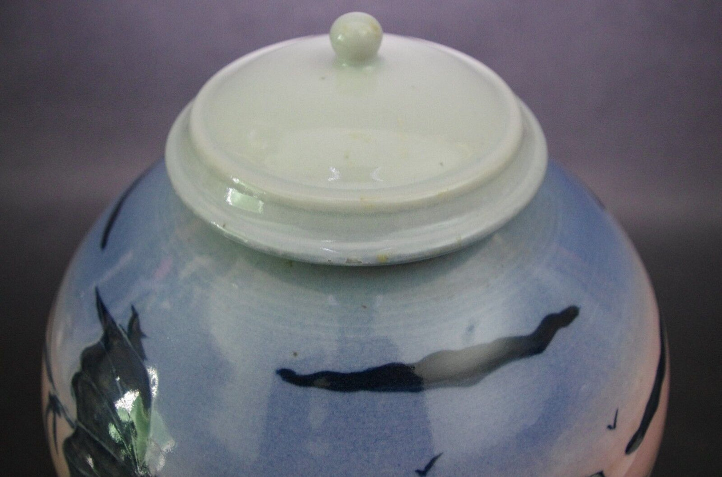 1978 Rex Fogt Signed Hand Painted Porcelain Lidded Jar Art Pottery Toledo Museum