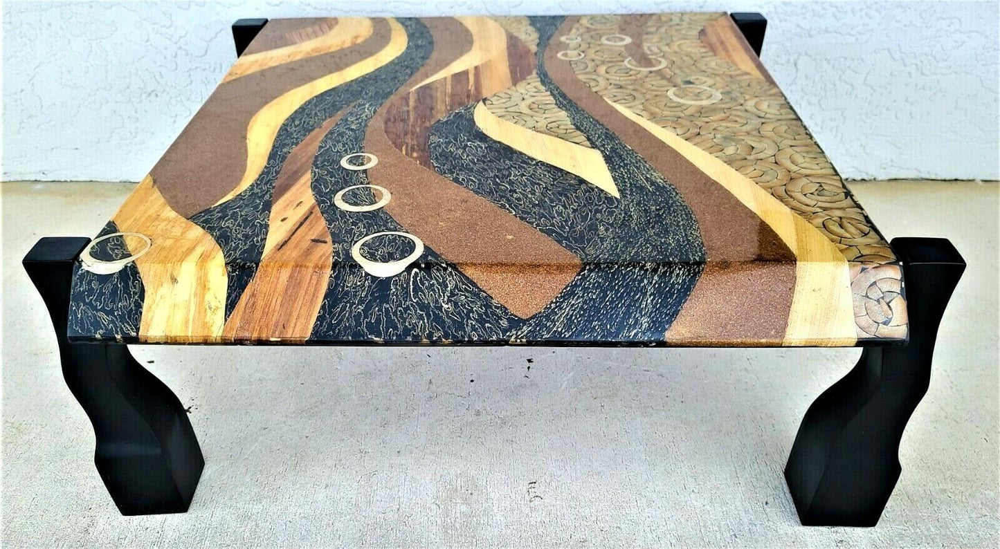 Contemporary MARQUIS OF BEVERLY HILLS Lacquered Organic Collage Coffee Table