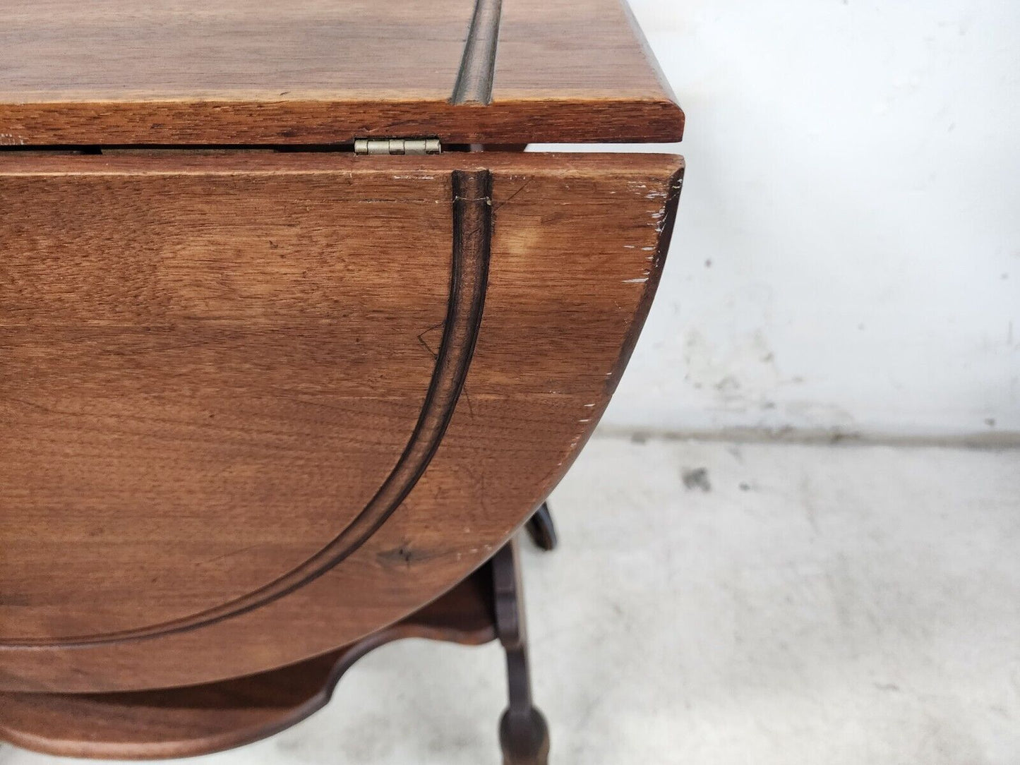 Antique Serving Cart Sideboard Drop Leaf Rolling 1800s