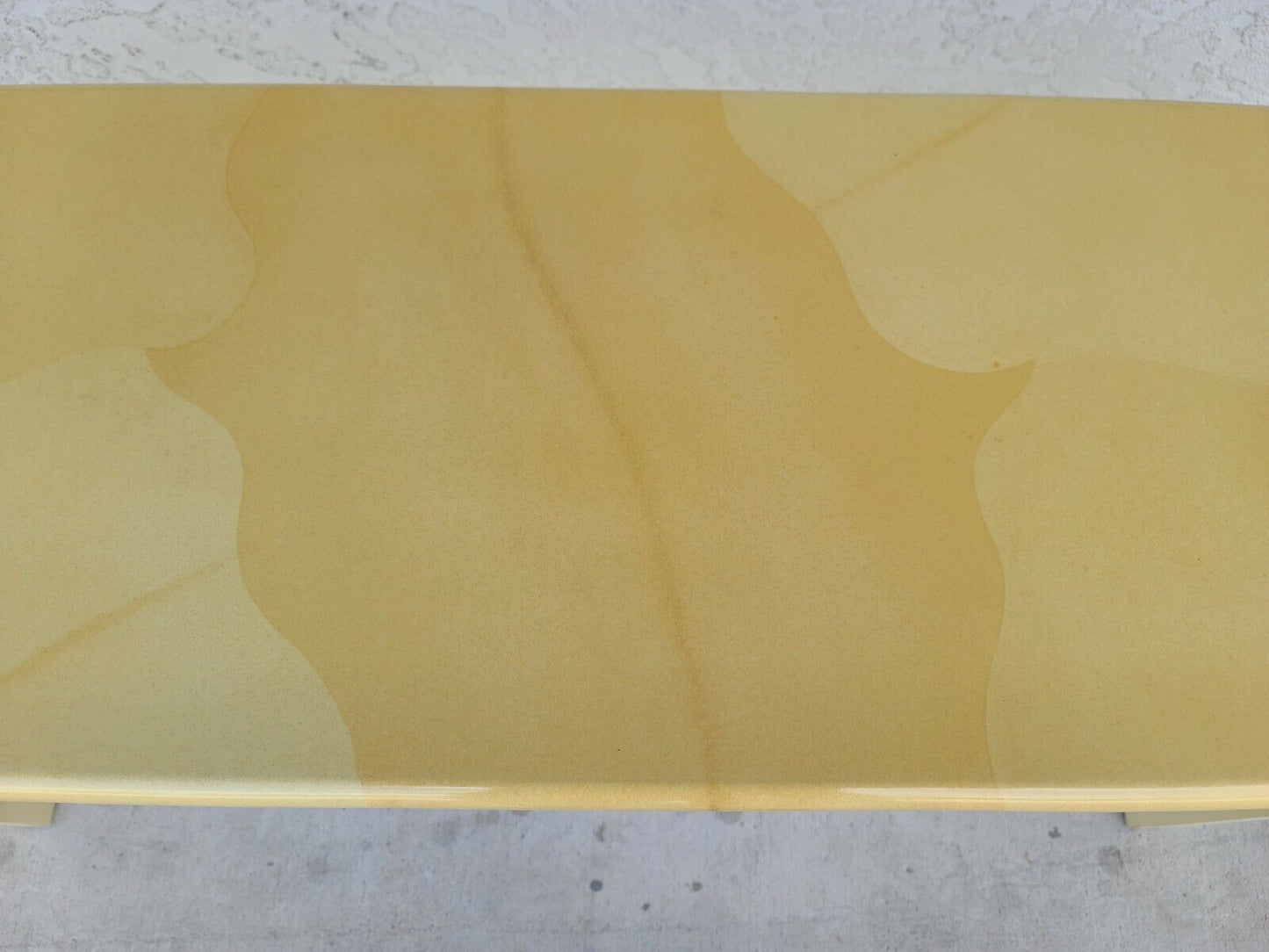 KARL SPRINGER Style Faux Lacquered Goatskin Console Sofa Table