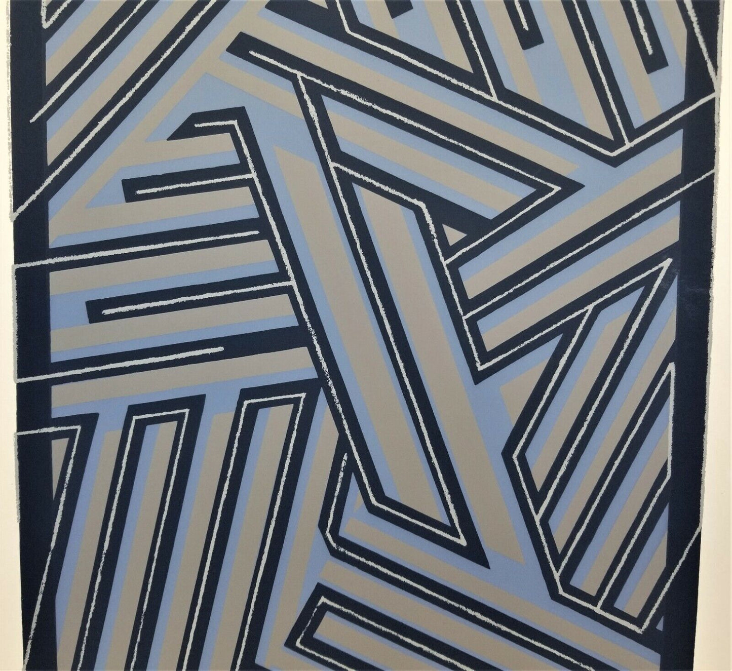 1990's MCM Signed Lance Lawlor " Linear Pattern " Ltd Ed Lithograph Geometric