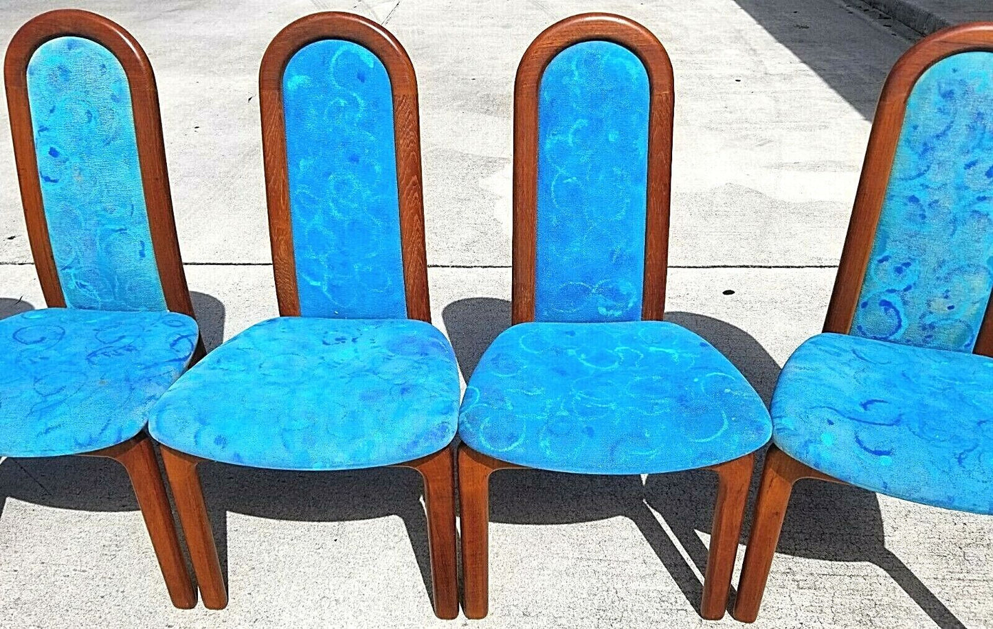 Set of 5 Vintage MCM SKOVBY MØBELFABRIK Solid Teak Dining Chairs Denmark 1960's