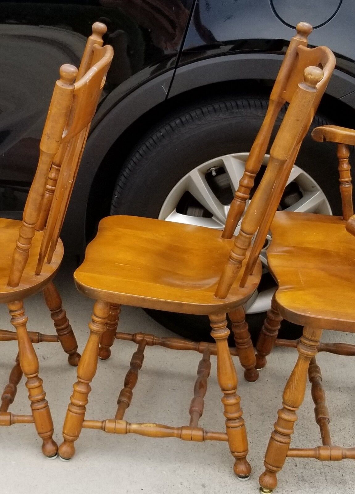 (1) Vintage S Bent Colonial Side Dining Chair Model 973 751 (Rare Style)