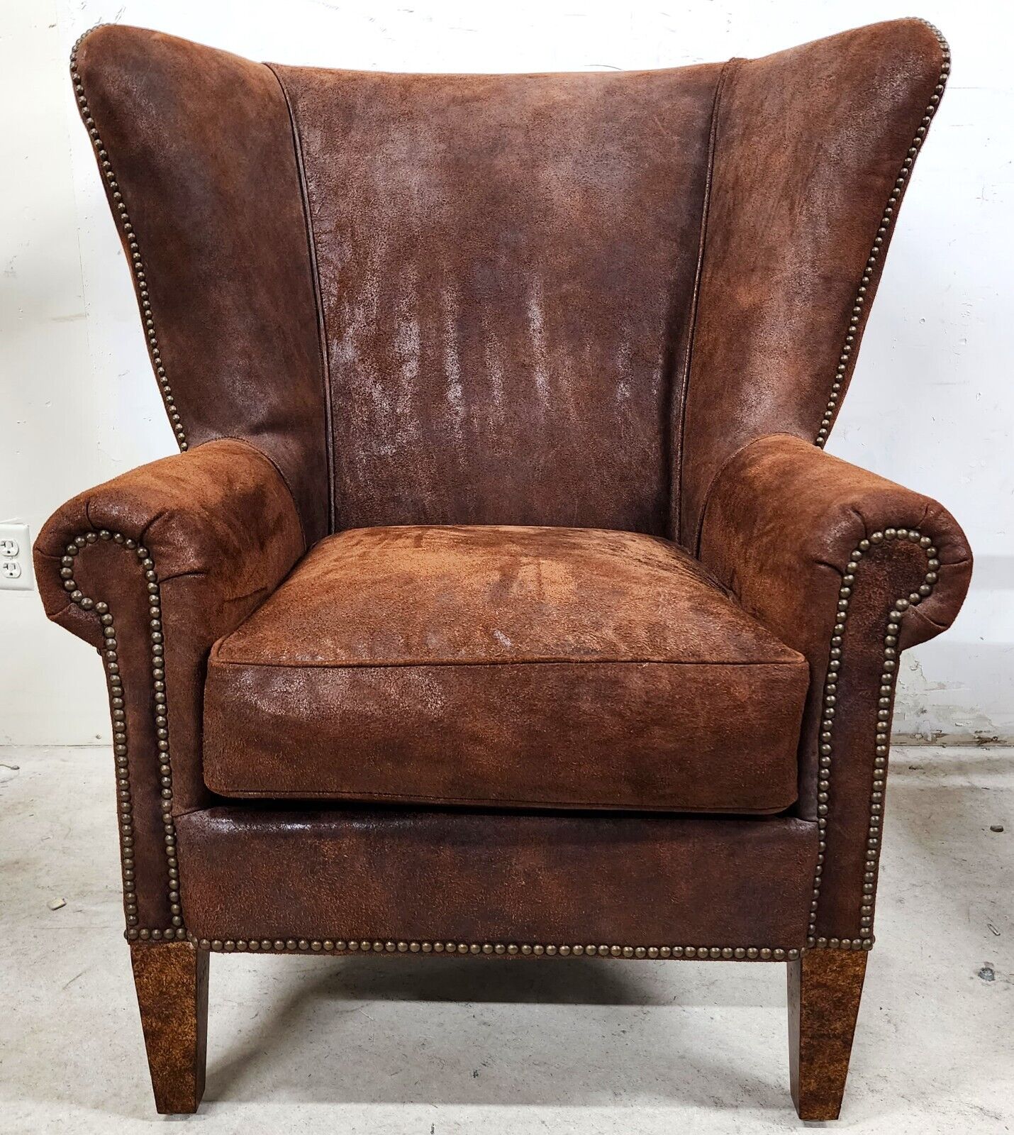 Leather Wingback Lounge Chair by PAUL ROBERT