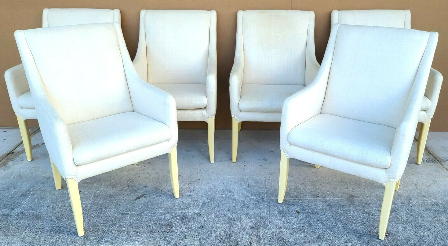 6 Linen Dining Chairs by DIRECTIONAL Furniture Co