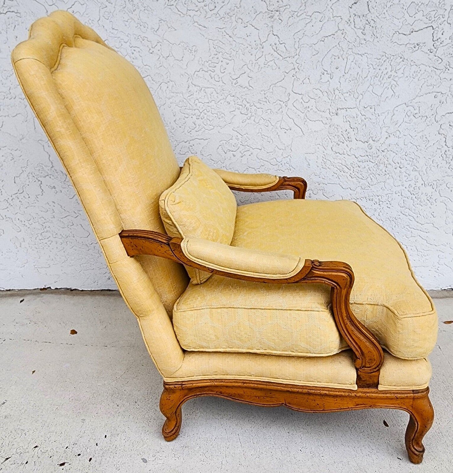 French Provincial Louis XV Oversized Fauteuil Armchair by Baker Furniture
