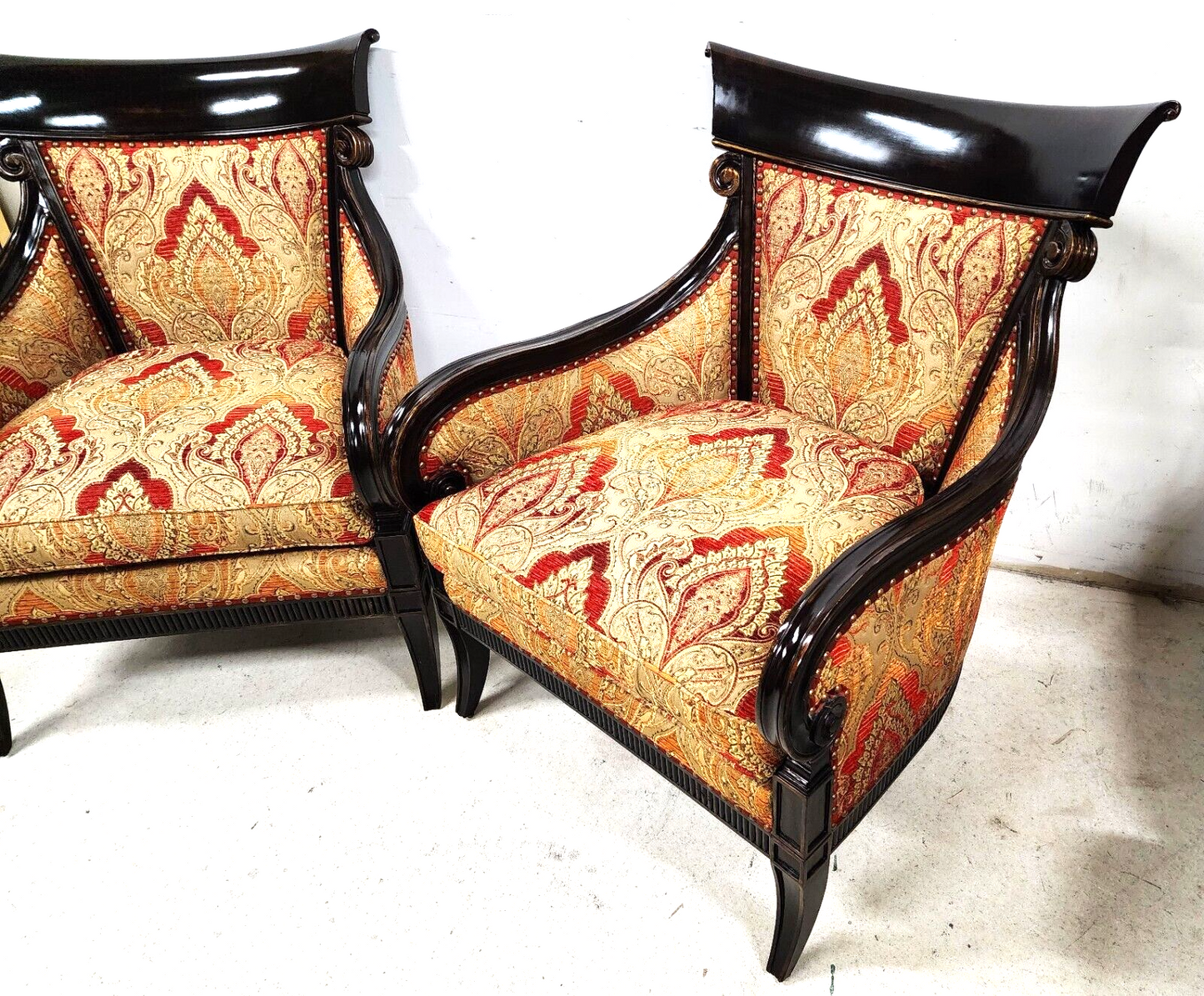 Pair of Regency Style Lounge Chairs
