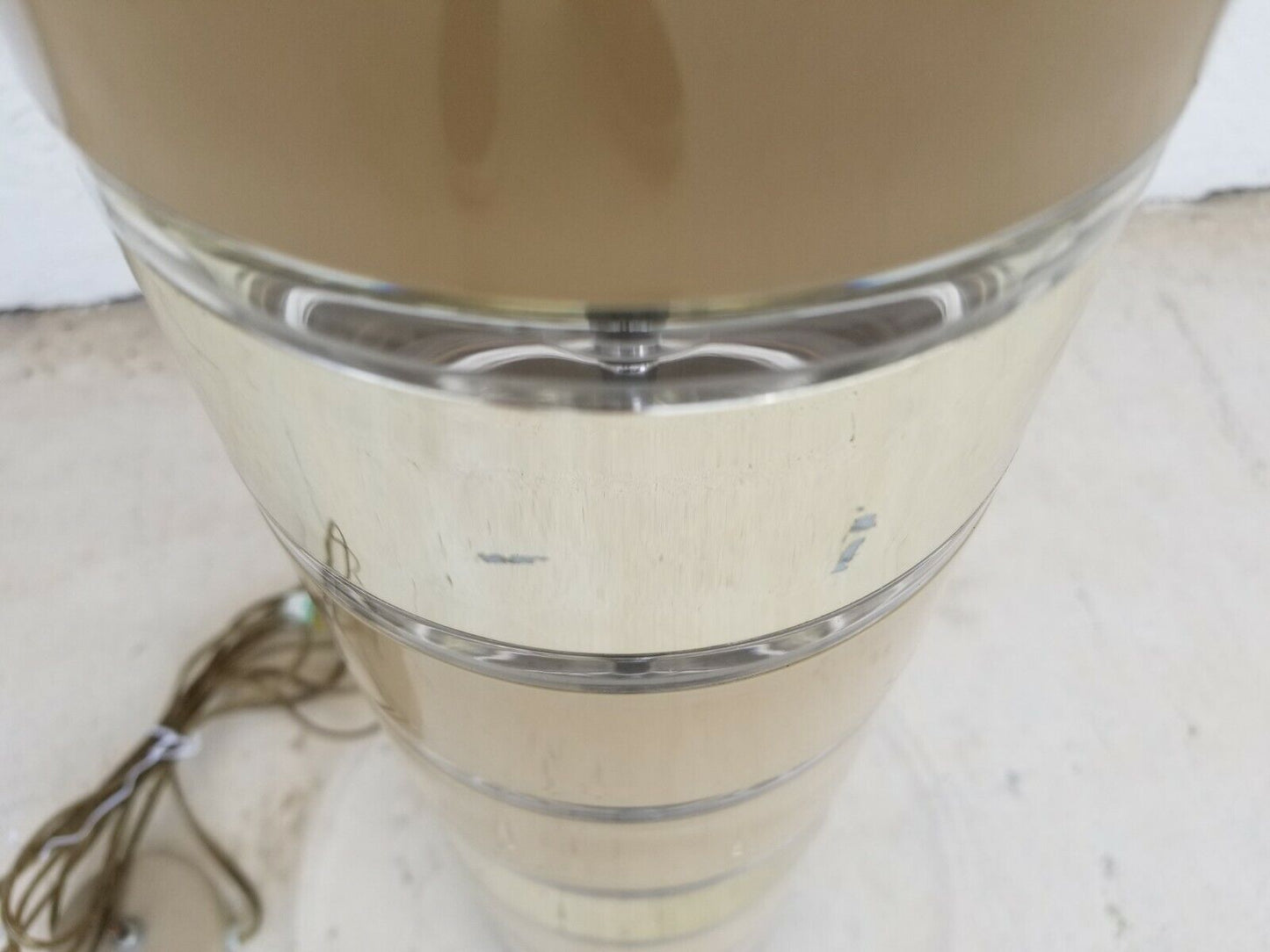 MCM 1980's Lucite Torchiere Mid Century Modern Floor Lamp by OPTIQUE 68"