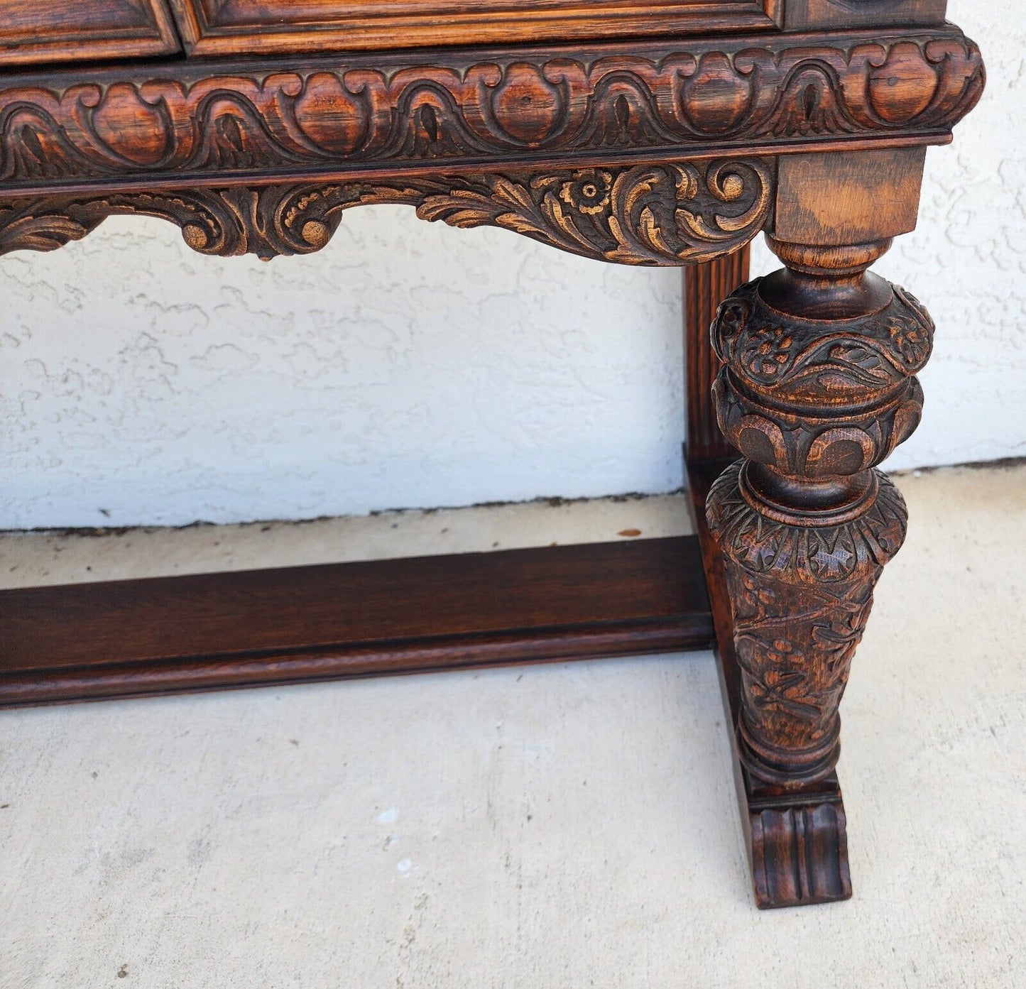 Antique Buffet Sideboard TV Table Oak Early 1900s