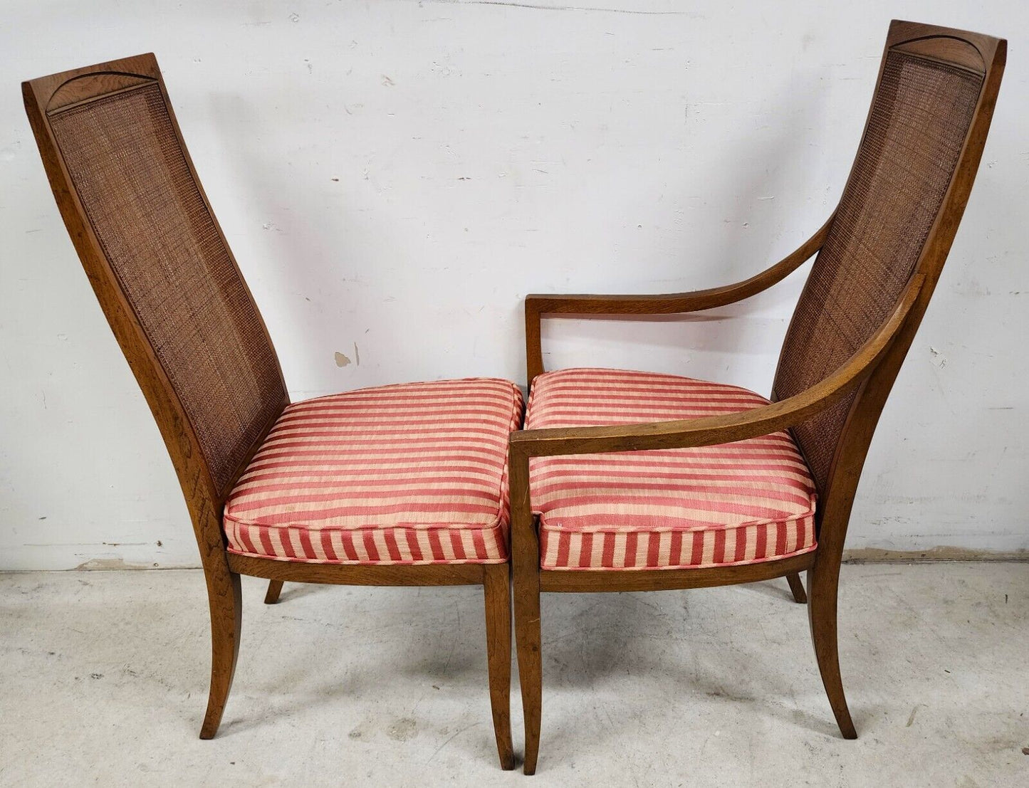 MCM Dining Chairs Cane Backs Klismos Legs - Set of 4