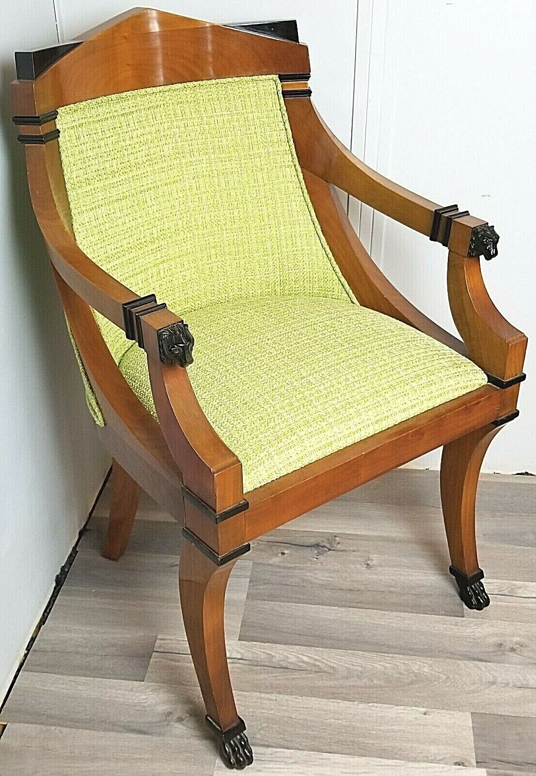 Rare VILLA GARNELO INTERNATCIONAL of Spain Biedermeier Style Armchair