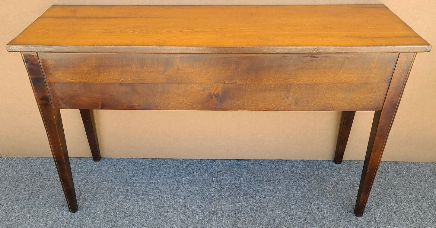 BAKER MILLING ROAD Italian Solid Maple 2 Drawer Console Sofa Table Made in Italy