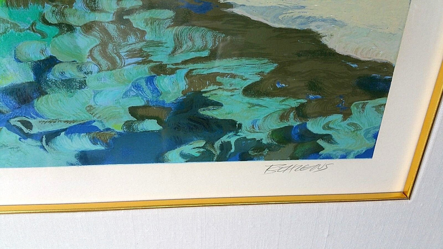 Original HOWARD BEHRENS Artist Proof Pencil Signed Giclee " Cap Roux 1990 "