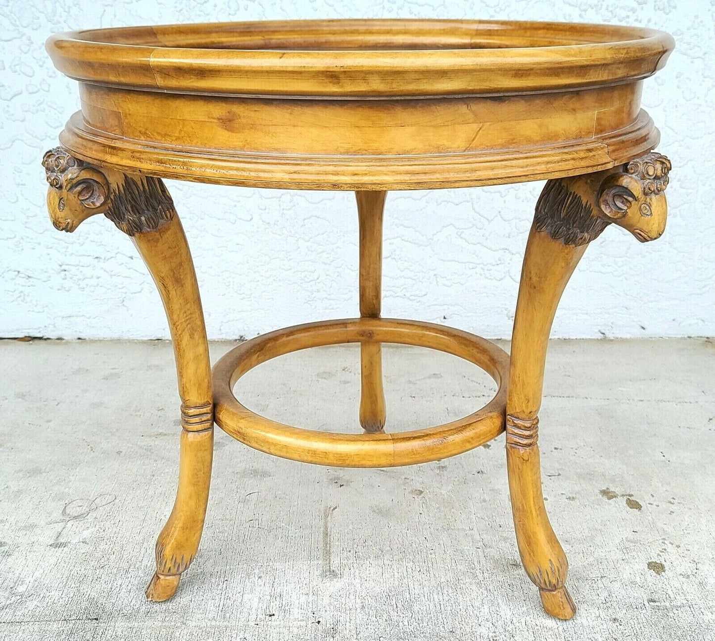Gueridon Side Center Table with Rams Heads