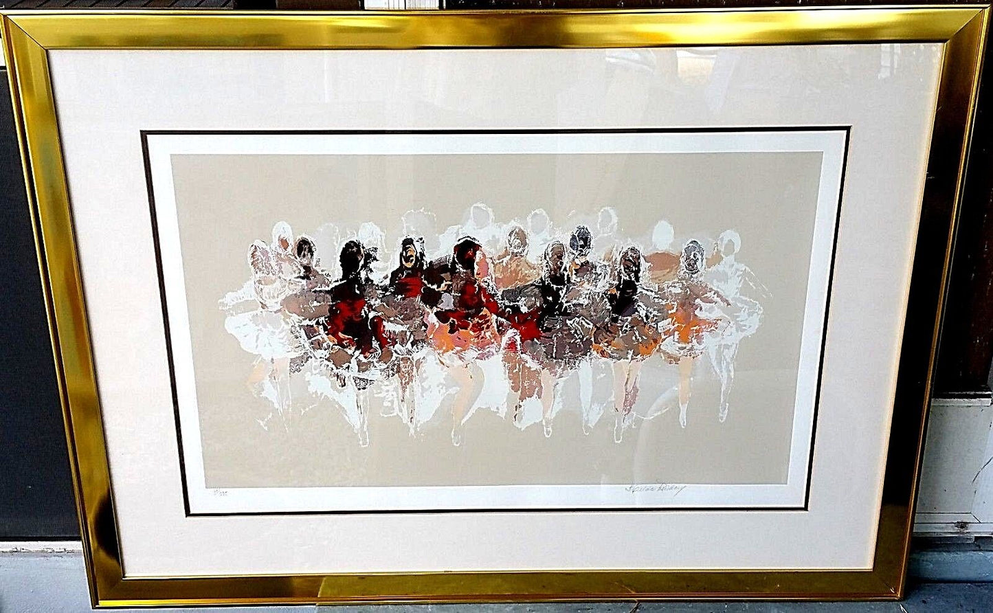 Hilda Rindom Signed Numbered Backstage Ballerinas Dancing Lithograph Print